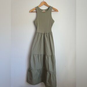 Maurices Olive Sleeveless Maxi Dress